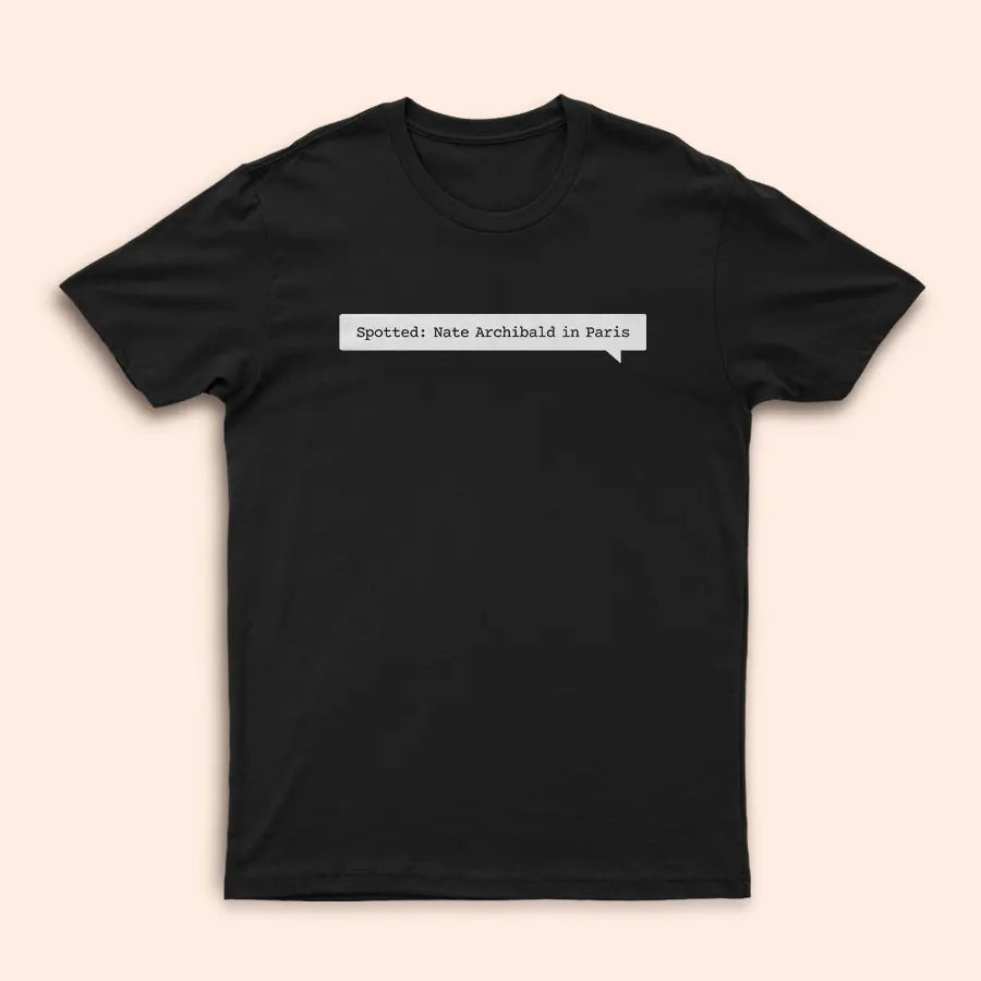 T-Shirt noir "Spotted: Nate Archibald in Paris"